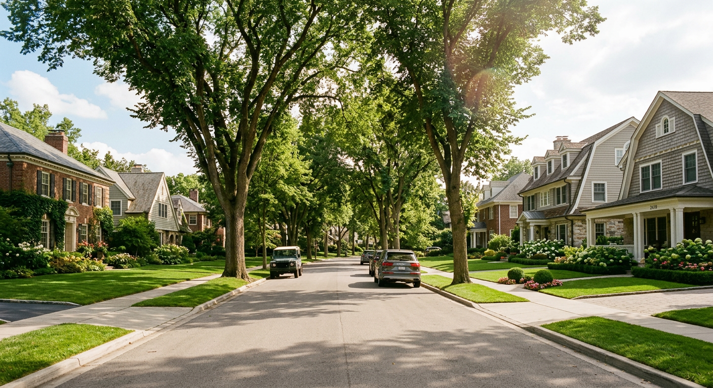 Affluent residential neighborhood — the market Tree Traction targets